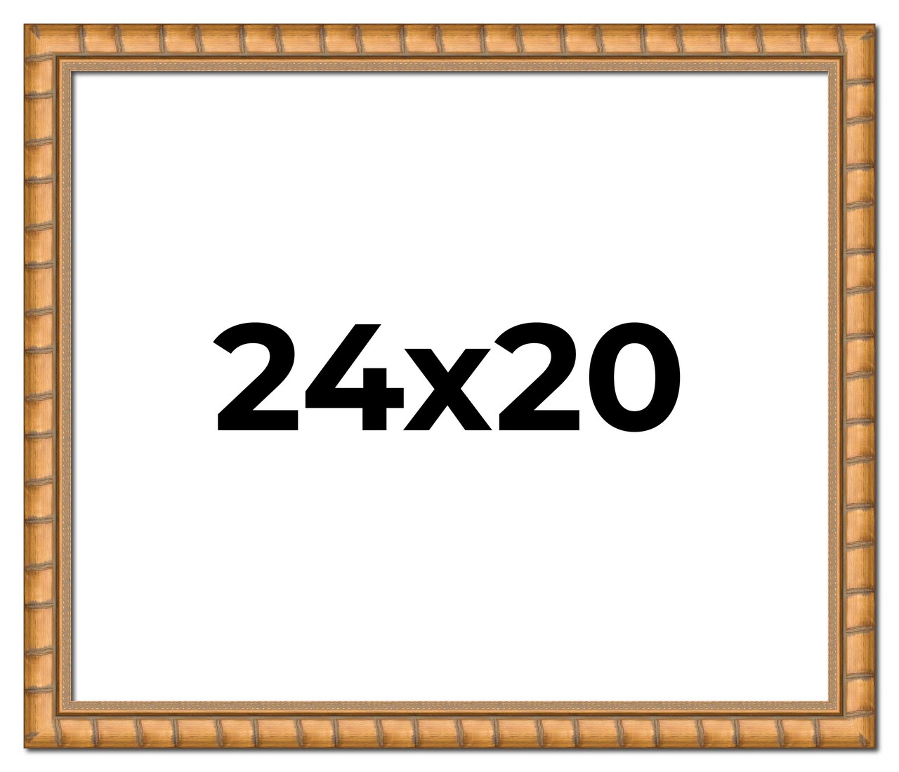 24x20 Modern Bamboo Picture Frame with UV-Resistant Acrylic & Acid Free Backing, Available in 5 Finishes - Gold, Silver, Brown, Black, and Natural